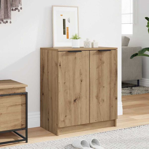 vidaXL Armoire &agrave; chaussures ch&ecirc;ne artisanal bois d'ing&eacute;nierie
