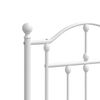 vidaXL T&ecirc;te de lit de remplacement m&eacute;tal blanc 135 cm