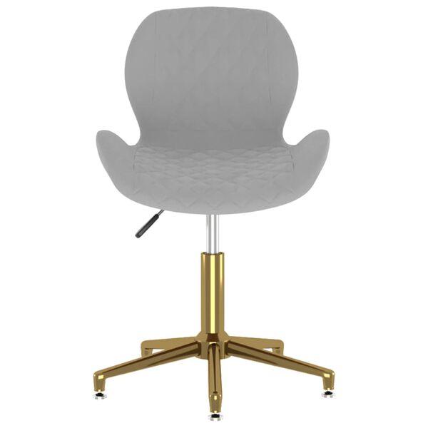 vidaXL Chaises pivotantes &agrave; manger lot de 4 gris clair velours