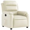 vidaXL Fauteuil inclinable &eacute;lectrique Cr&egrave;me Similicuir