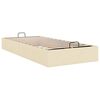 vidaXL Cadre de lit ottoman sans matelas cr&egrave;me 100x200 cm tissu