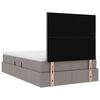 vidaXL Lit avec rangement et matelas Taupe 120 x 190 cm tissu
