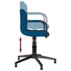 vidaXL Chaises pivotantes &agrave; manger lot de 4 bleu velours
