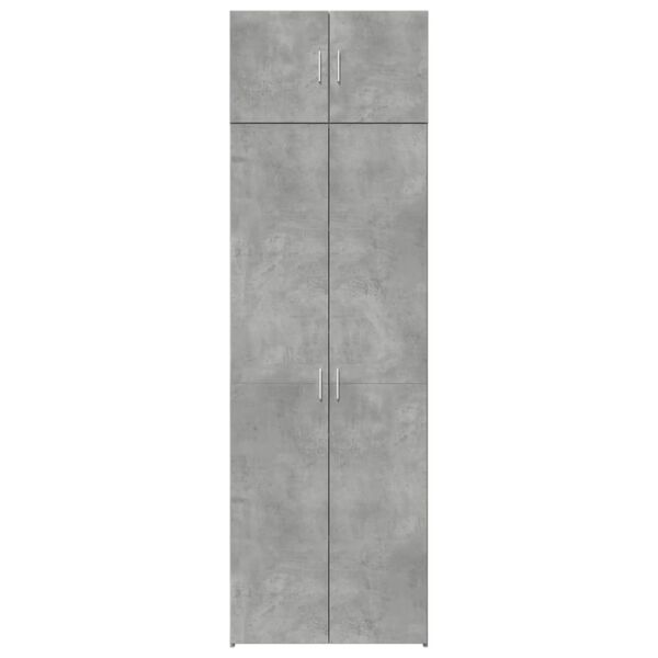 vidaXL Armoire de rangement gris béton 70x42,5x225cm bois d'ingénierie