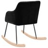 vidaXL Chaise &agrave; bascule Noir Tissu