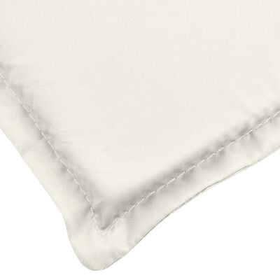 vidaXL Coussins de chaise à dossier haut lot de 4 crème mélangé tissu