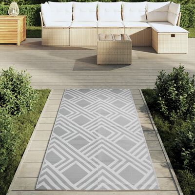 vidaXL Tapis d'extérieur Gris 80x150 cm PP