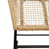 vidaXL Ensemble &agrave; manger jardin 5pcs marron poly rotin verre