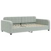 vidaXL Lit de jour avec gigogne sans matelas gris clair 100x200 cm