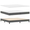 vidaXL Lit &agrave; ressorts avec matelas Gris fonc&eacute; 200 x 200 cm tissu