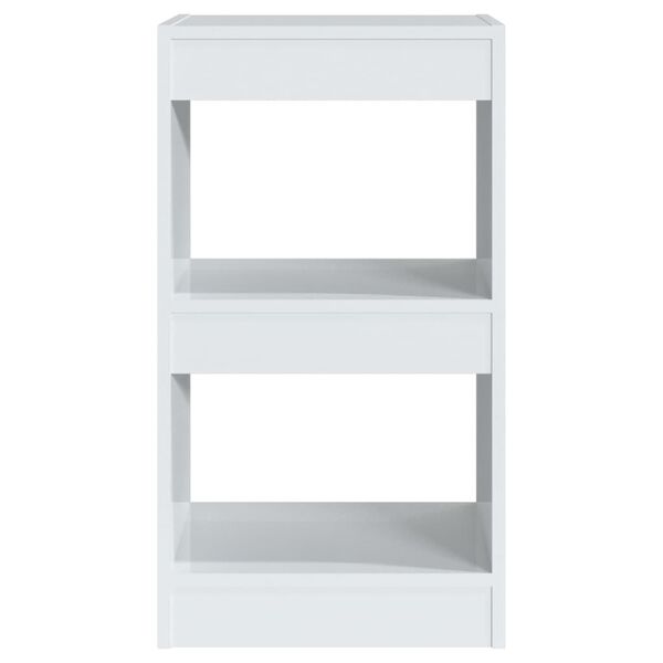 vidaXL Biblioth&egrave;que/S&eacute;parateur de pi&egrave;ce Blanc brillant 40x30x72 cm
