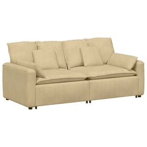 vidaXL Canap&eacute; modulable avec coussins gris-vert