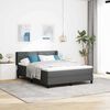 vidaXL Lit boxspring avec matelas avec matelas Gris fonc&eacute; 140 x 200 cm