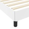 vidaXL Cadre de lit avec matelas Blanc pur 140 x 190 cm tissu