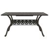 vidaXL Table de jardin bronze 150x90x72 cm aluminium coul&eacute;