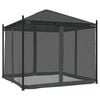 vidaXL Tonnelle avec parois en filet anthracite 2,93x2,93 m acier