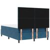 vidaXL Lit &agrave; ressorts avec matelas Bleu fonc&eacute; 160 x 200 cm Velours