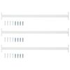 vidaXL Barre de s&eacute;curit&eacute; de fen&ecirc;tre r&eacute;glable 3 pcs Blanc Acier