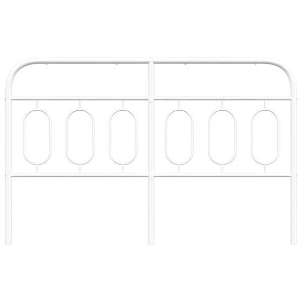 vidaXL T&ecirc;te de lit m&eacute;tal blanc 140 cm