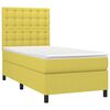 vidaXL Sommier &agrave; lattes de lit avec matelas et LED Vert 90x200cm Tissu