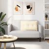 vidaXL Coussin de Dos Cr&egrave;me 80 x 50 cm Tissu en velours c&ocirc;tel&eacute;