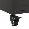 vidaXL Table de chevet noir 36x39x59 cm acier