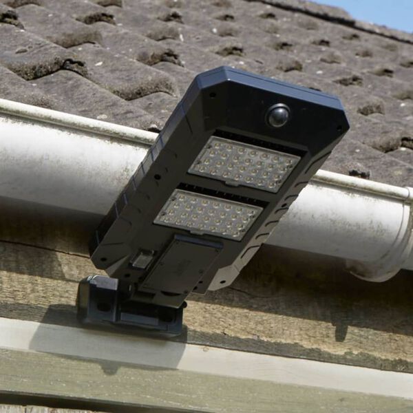 Luxform Lampe de jardin LED solaire intelligente Concordia PIR Noir