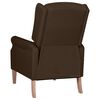 vidaXL Fauteuil de massage inclinable Marron fonc&eacute; Tissu