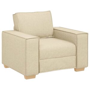 vidaXL Canap&eacute;-chaise Cr&egrave;me 60 cm Tissu