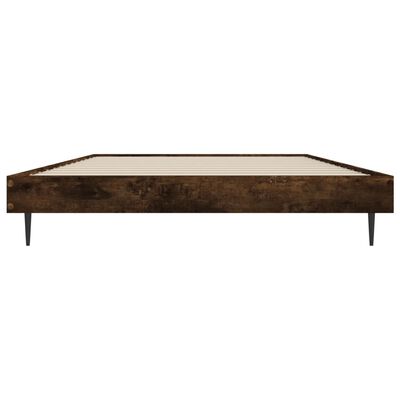 vidaXL Cadre de lit sans matelas chêne fumé 90x200cm bois d'ingénierie