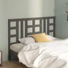 vidaXL T&ecirc;te de lit Gris 146x4x100 cm Bois massif de pin