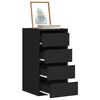 vidaXL Commode d'angle noir 40x41x76 cm bois d'ing&eacute;nierie