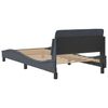 vidaXL Cadre de lit Dover gris fonc&eacute; 100x203 cm velours