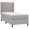 vidaXL Sommier &agrave; lattes de lit matelas LED Gris clair 100x200 cm Tissu