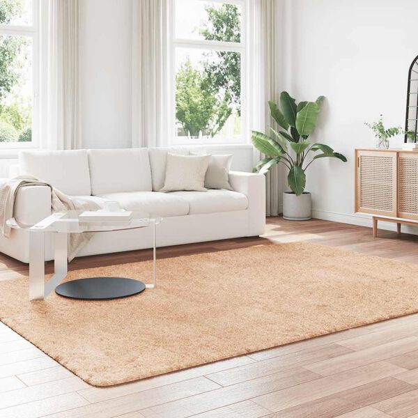 vidaXL Tapis Shaggy &agrave; poils longs NAVARRA beige 200x290 cm polyester