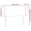 vidaXL T&ecirc;te de lit avec oreilles Cr&egrave;me 103x23x78/88 cm Tissu