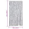 vidaXL Rideau anti-mouches gris et blanc 100x230 cm chenille