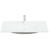 vidaXL Lavabo encastr&eacute; avec robinet 101x39x18 cm C&eacute;ramique Blanc
