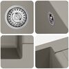 vidaXL &Eacute;vier Gris 780 x 500 mm 80% Quartz et 20% R&eacute;sine
