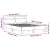 vidaXL Cadre de lit avec LED Ch&ecirc;ne noir 120 x 190 cm Bois d'ing&eacute;nierie