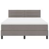vidaXL Lit &agrave; ressorts avec matelas Taupe 140 x 200 cm tissu