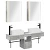 vidaXL Ensemble d'armoire de salle de bain 5 pcs Gris b&eacute;ton