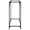 vidaXL Table console avec dessus en verre transparent 80x35x81cm acier