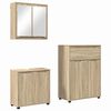 vidaXL Ensemble de mobilier de salle de bain 3 pc Ch&ecirc;ne Sonoma