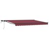 vidaXL Cadre de store manuel avec LEDs Bourgogne et Anthracite 4 &times; 3 m