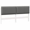 vidaXL T&ecirc;te de lit capitonn&eacute;e Blanc et gris clair 180 cm Pin massif