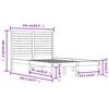vidaXL Cadre de lit sans matelas blanc 135x190 cm bois massif