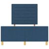 vidaXL Cadre de lit avec t&ecirc;te de lit Bleu 120 x 190 cm tissu