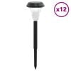 vidaXL Lampes solaires d'all&eacute;es et piquets de sol 12 pcs blanc
