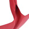 vidaXL T&ecirc;te de pelle Rouge 39,5 x 27,5 cm Acier enduit de poudre